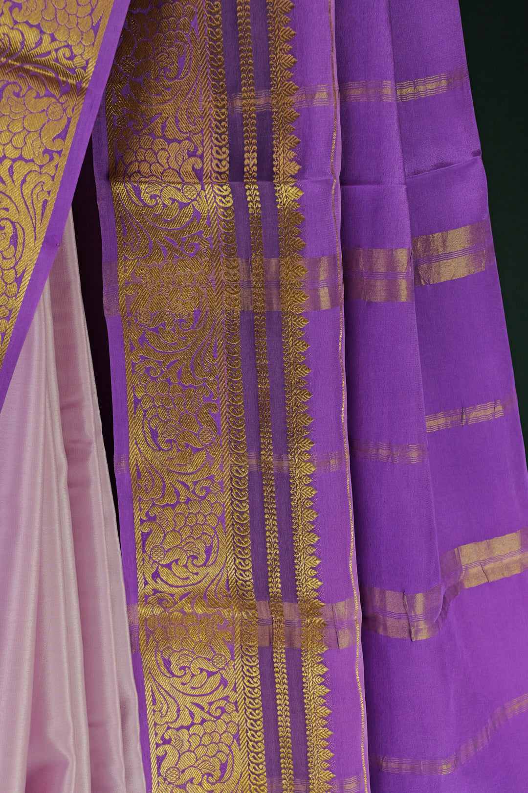 PURE CREPE MYSORE SILK SAREE | SILK MARK CERTIFIED - ATHARVA