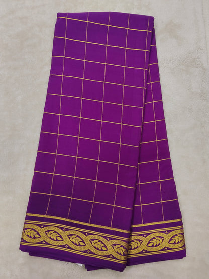 Pure crepe mysore silk saree-120 GSM(1103305)