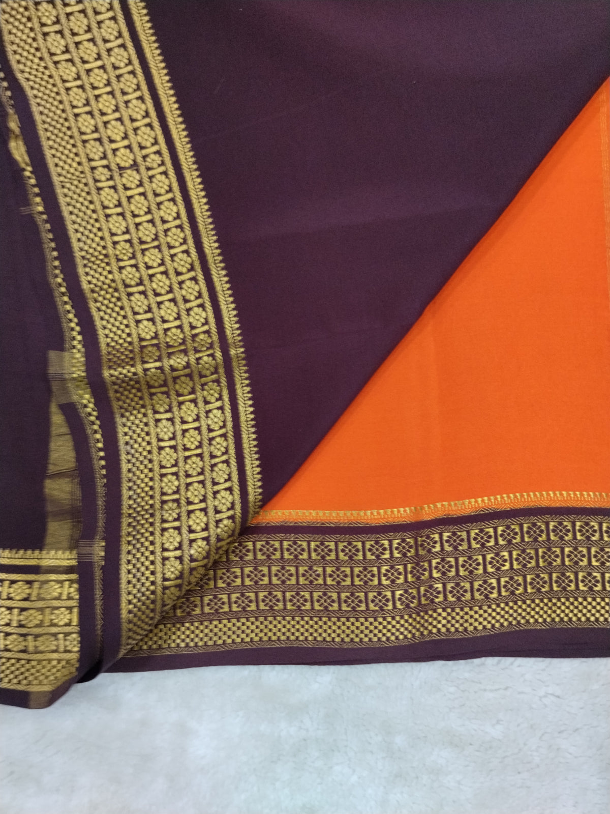 Pure mysore silk saree-(1437590)