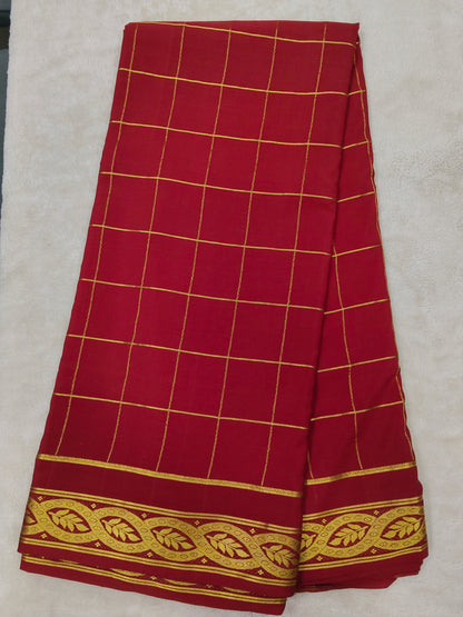 Pure crepe mysore silk saree-120 GSM(1103305)