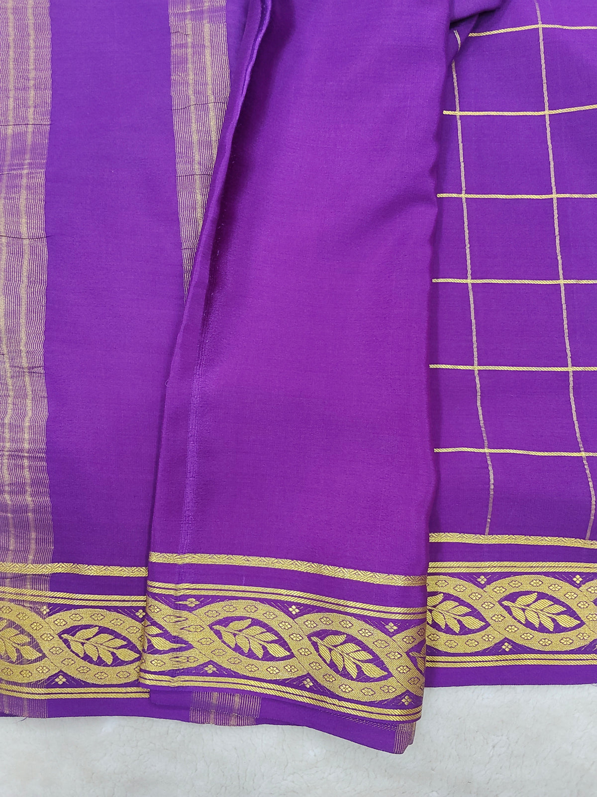 Pure crepe mysore silk saree-120 GSM(1103305)
