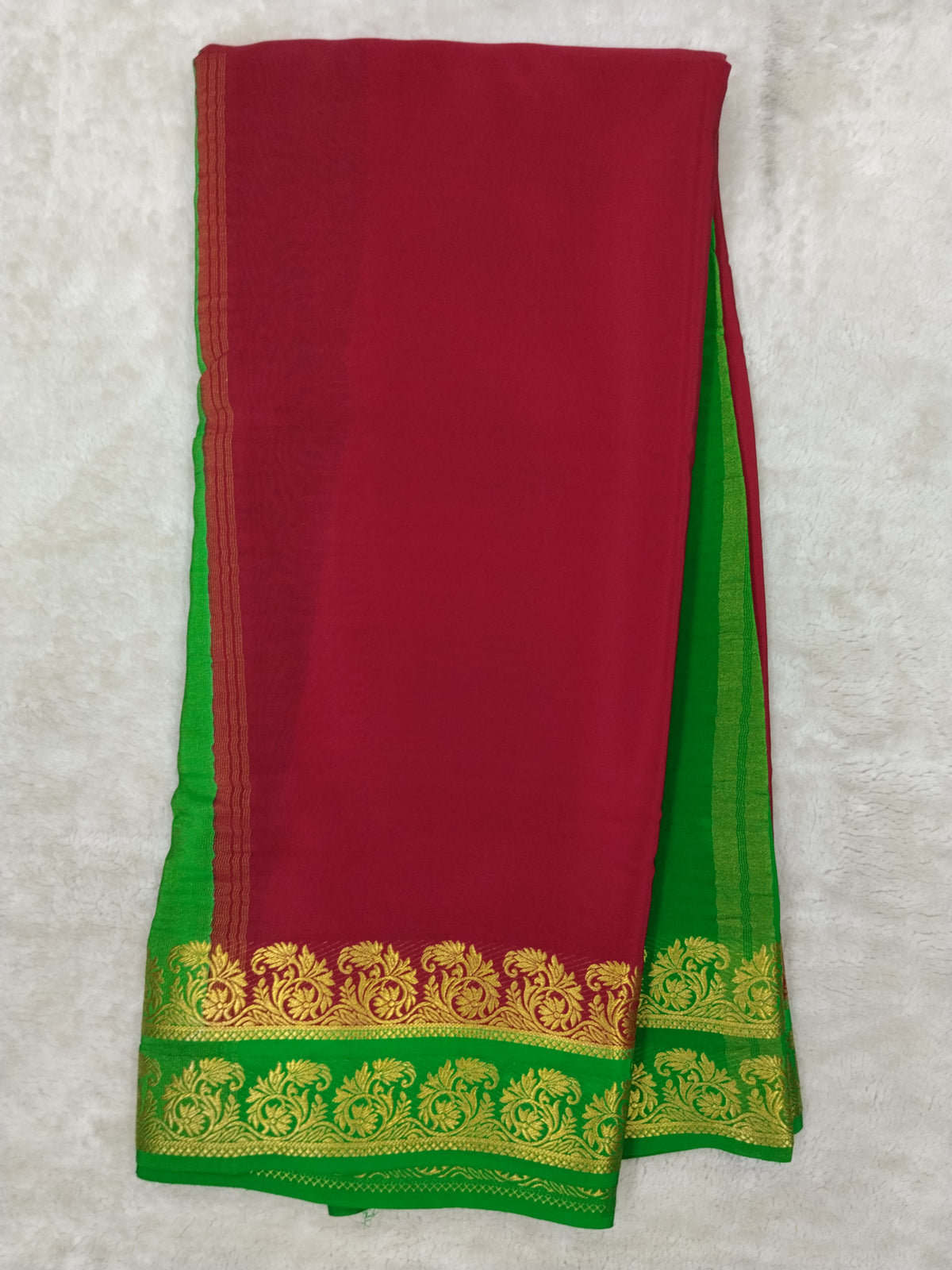 Pure mysore silk saree-(1459099)