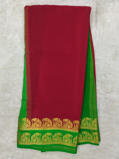 Pure mysore silk saree-(1459099)