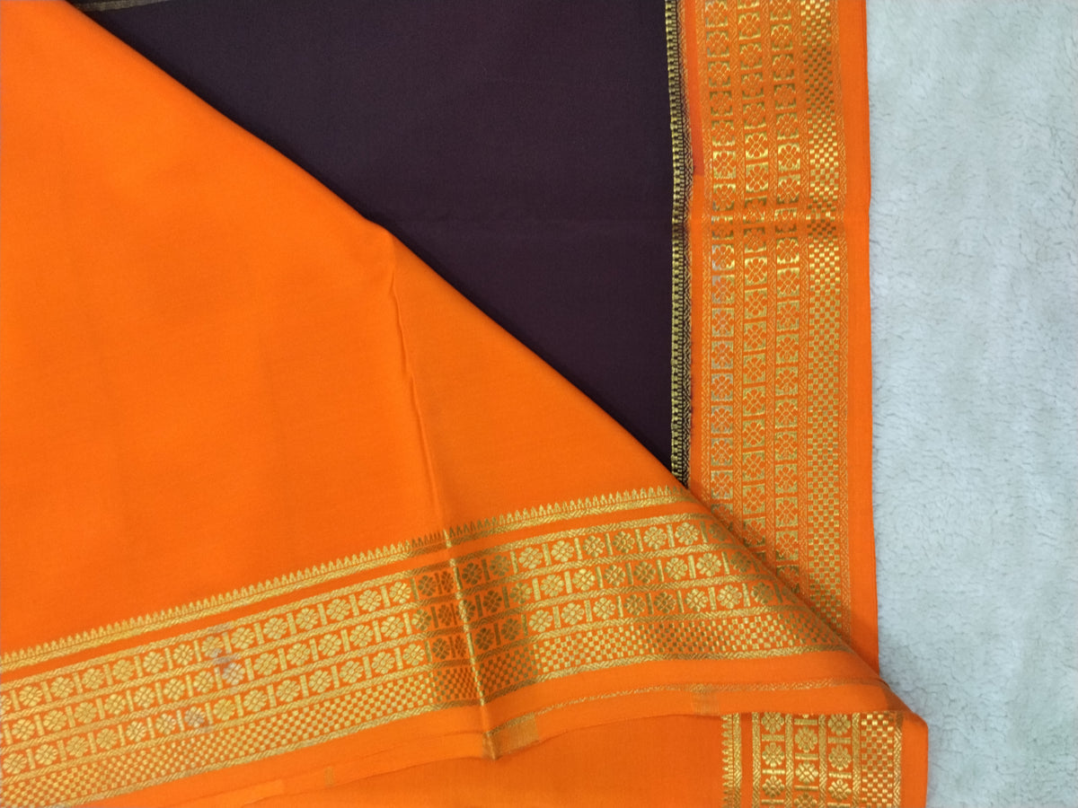 Pure mysore silk saree-(1437556)