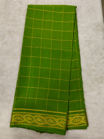 Pure crepe mysore silk saree-120 GSM(1103305)