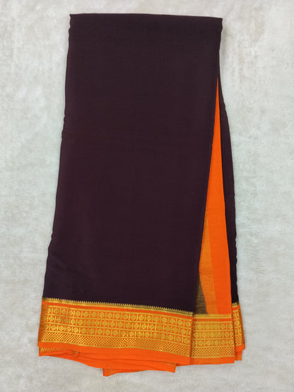 Pure mysore silk saree-(1437556)